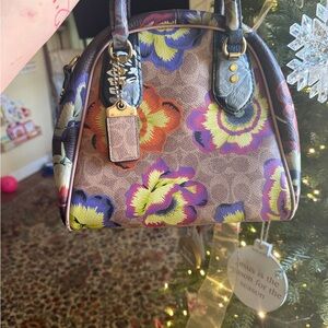 Coach Multicolor Floral Satchel